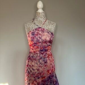 Amanda Uprichard Strapless Pink and Purple Dress